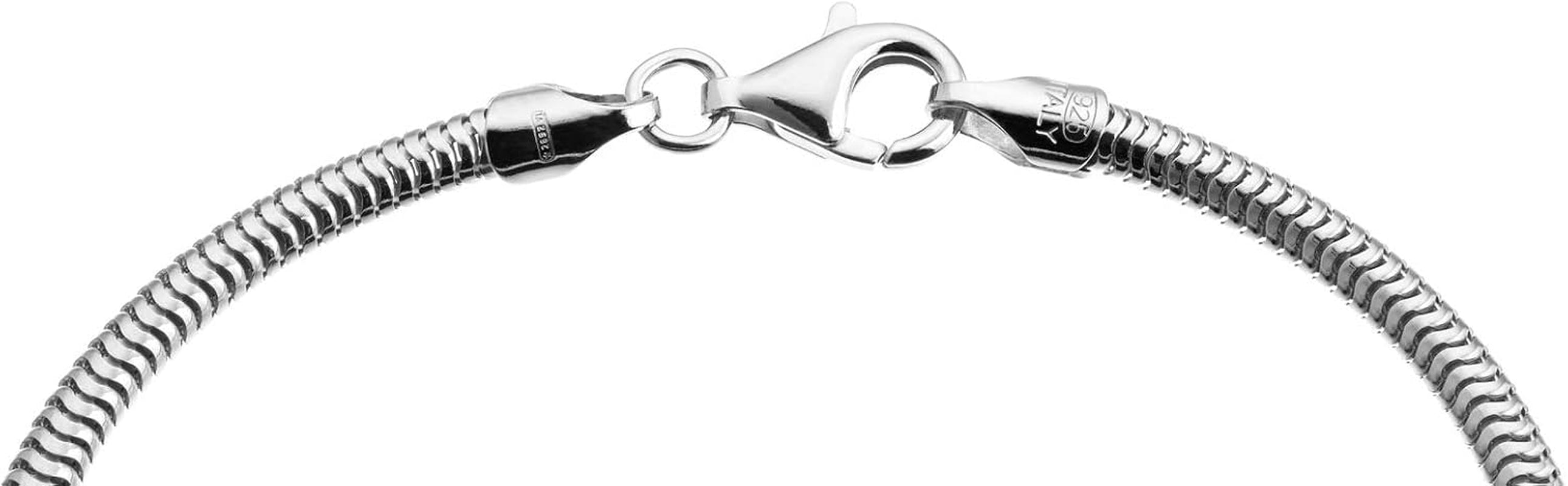 - Snake Chain Bracelet for Women Men Girls Boys in 925 Sterling Silver Italian 3Mm - 6.5 to 8.5 Inch - Premium Quality Certified Made in Italy - Gift Box Included