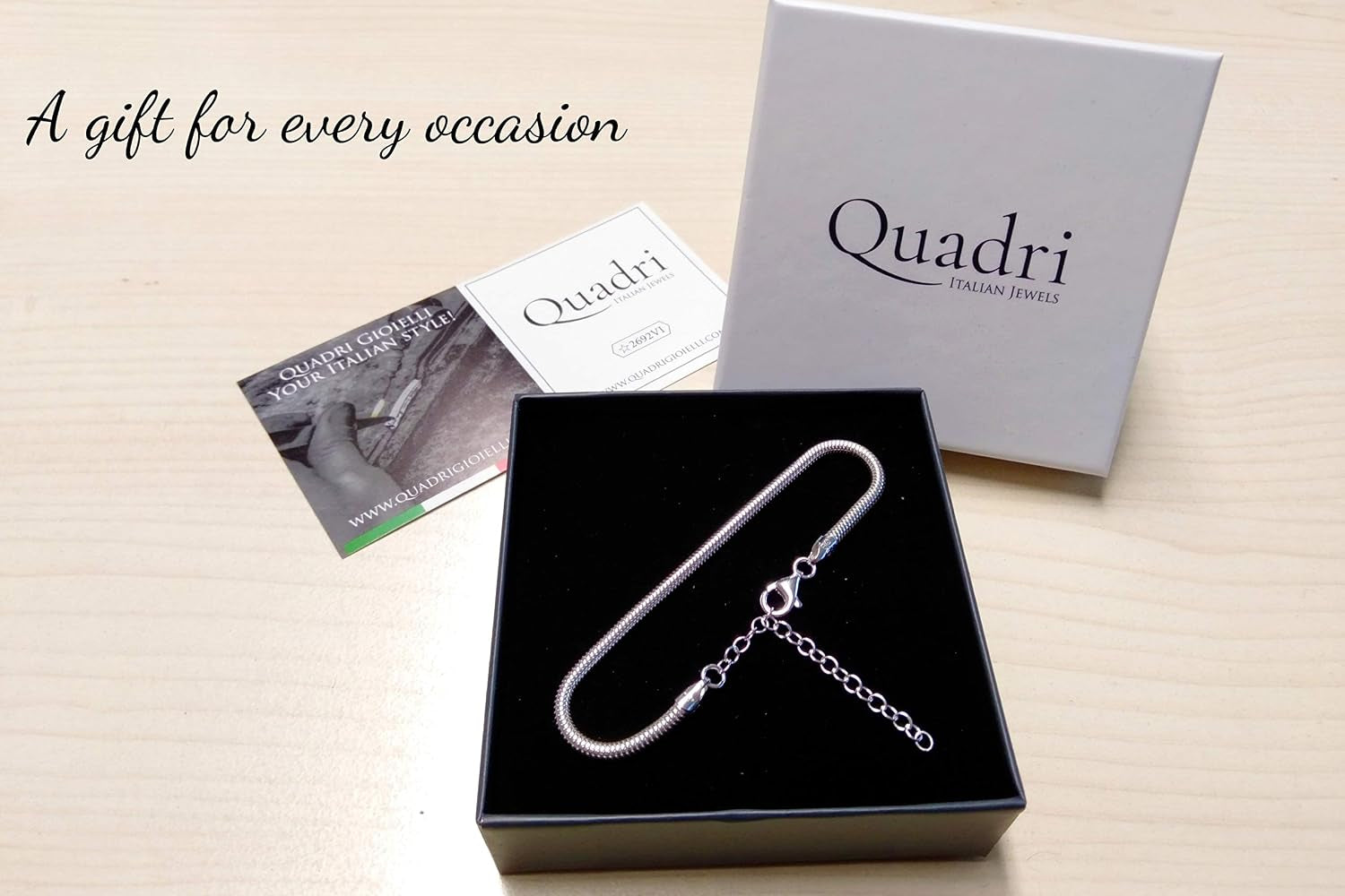 - Snake Chain Bracelet for Women Men Girls Boys in 925 Sterling Silver Italian 3Mm - 6.5 to 8.5 Inch - Premium Quality Certified Made in Italy - Gift Box Included